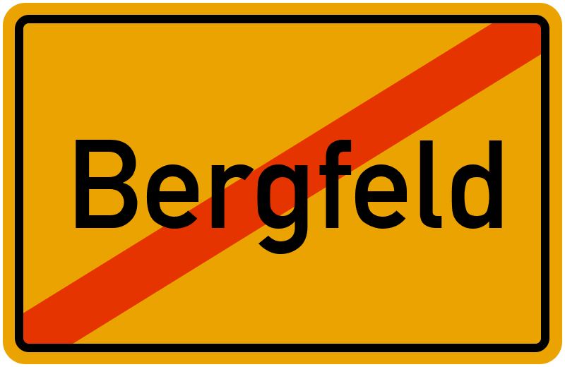 Ortsschild Bergfeld