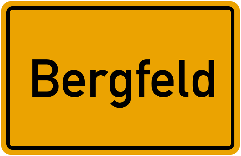 Ortsschild Bergfeld