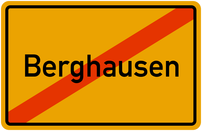 Ortsschild Berghausen