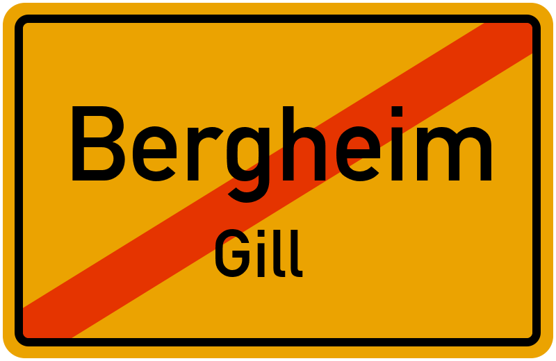 Ortsschild Bergheim