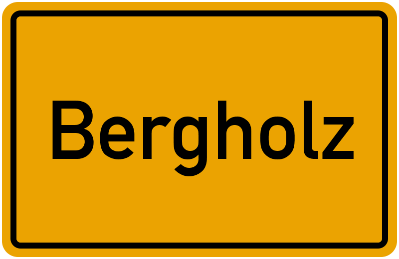 Ortsschild Bergholz