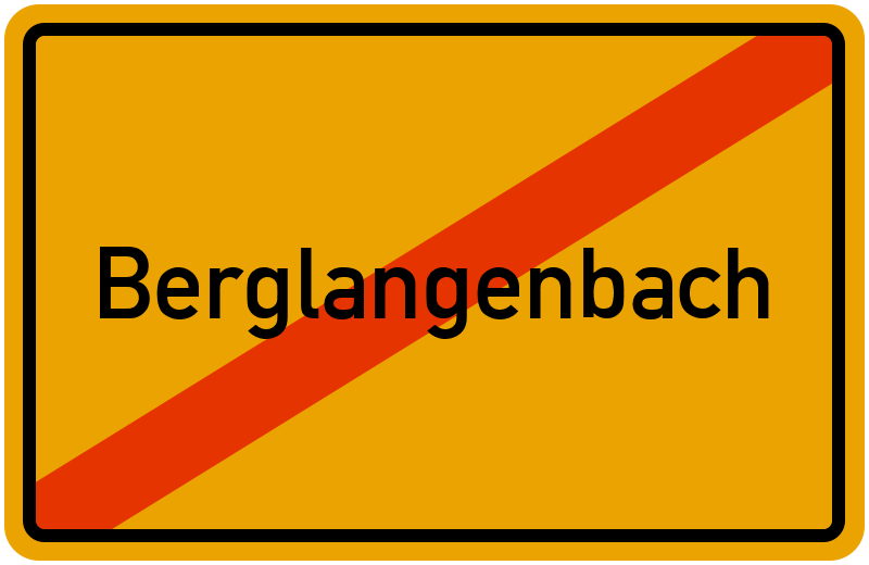 Ortsschild Berglangenbach
