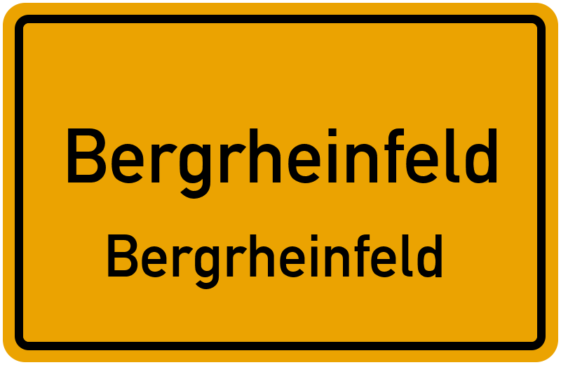 Ortsschild Bergrheinfeld