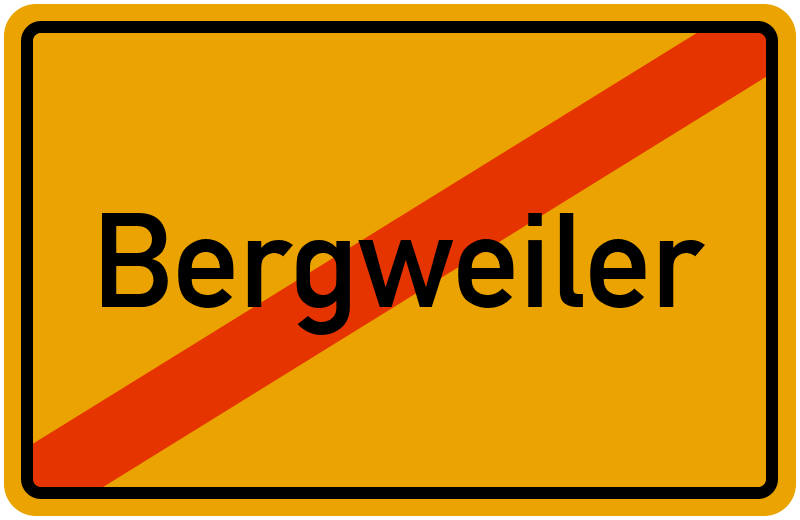 Ortsschild Bergweiler