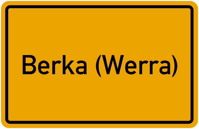 Ortsschild Berka (Werra)