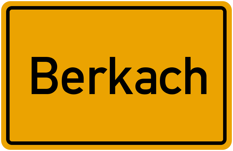 Ortsschild Berkach