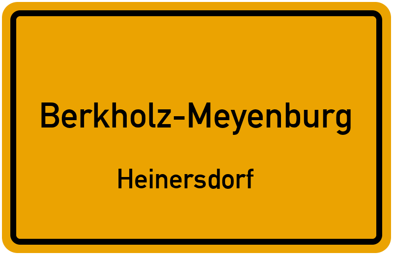 Ortsschild Berkholz-Meyenburg