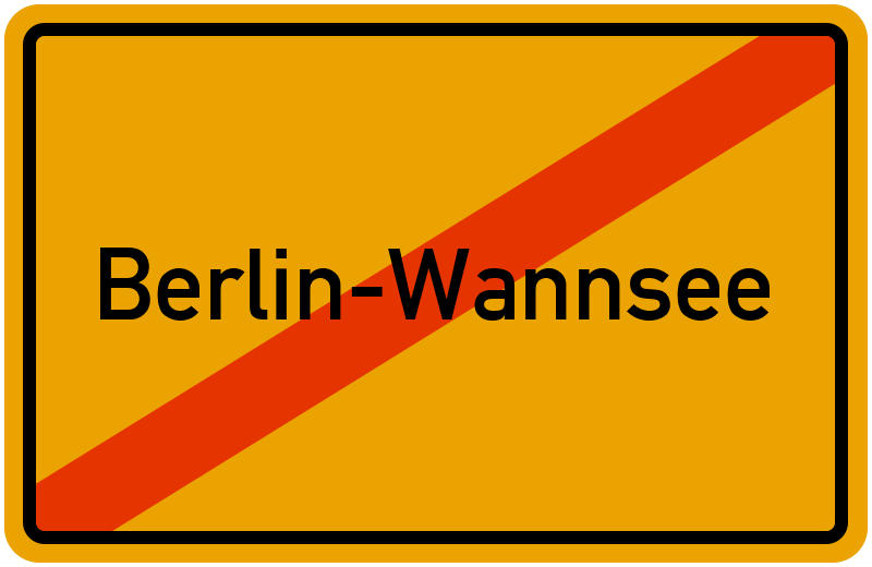 Ortsschild Berlin-Wannsee