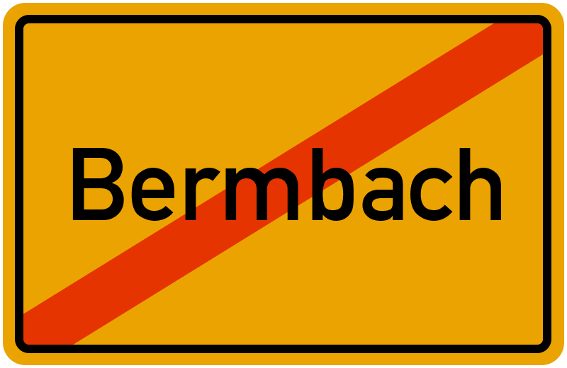 Ortsschild Bermbach