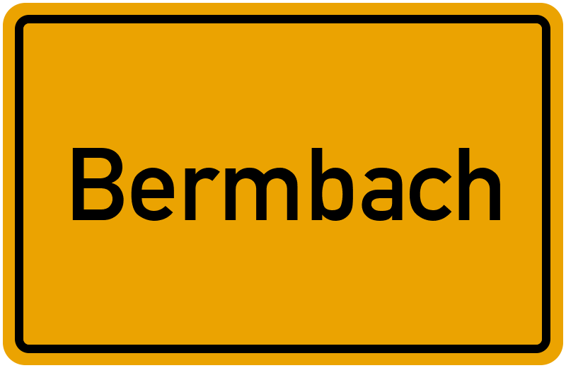 Ortsschild Bermbach