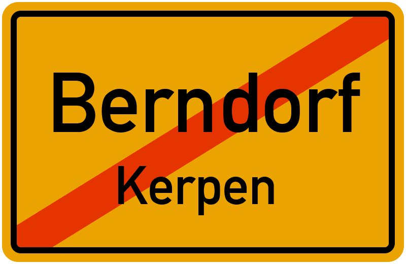 Ortsschild Berndorf