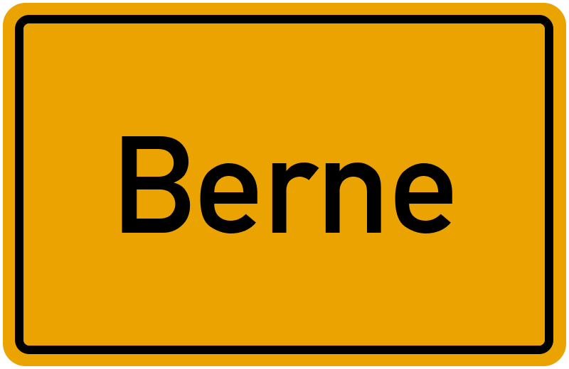 Ortsschild Berne