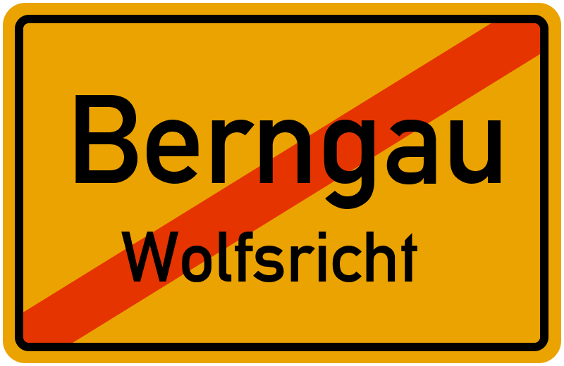 Ortsschild Berngau