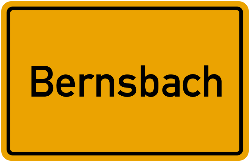 Ortsschild Bernsbach