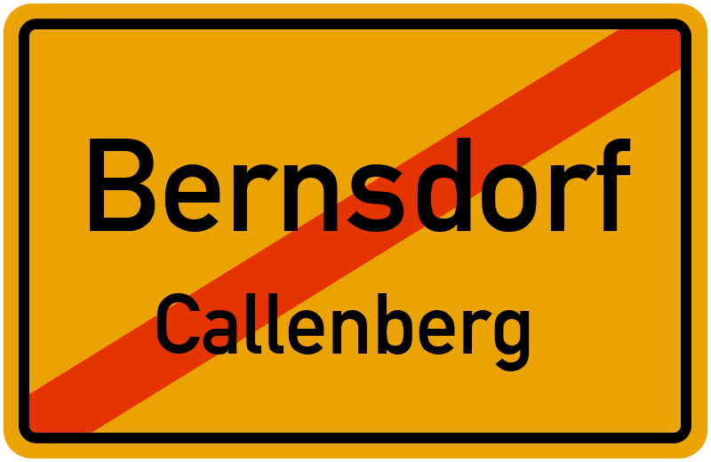 Ortsschild Bernsdorf