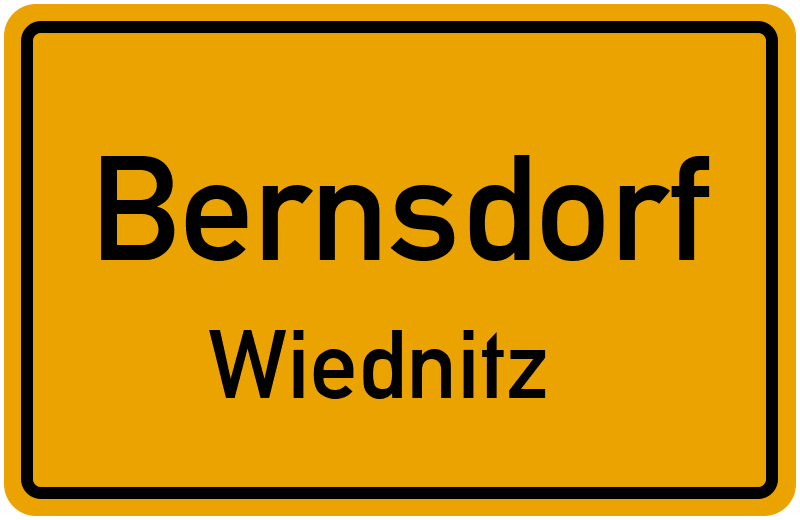 Ortsschild Bernsdorf