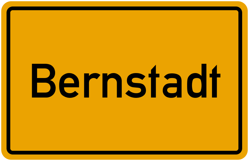 Ortsschild Bernstadt