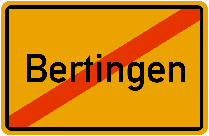Ortsschild Bertingen
