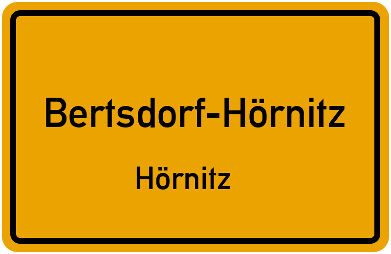 Ortsschild Bertsdorf-Hörnitz