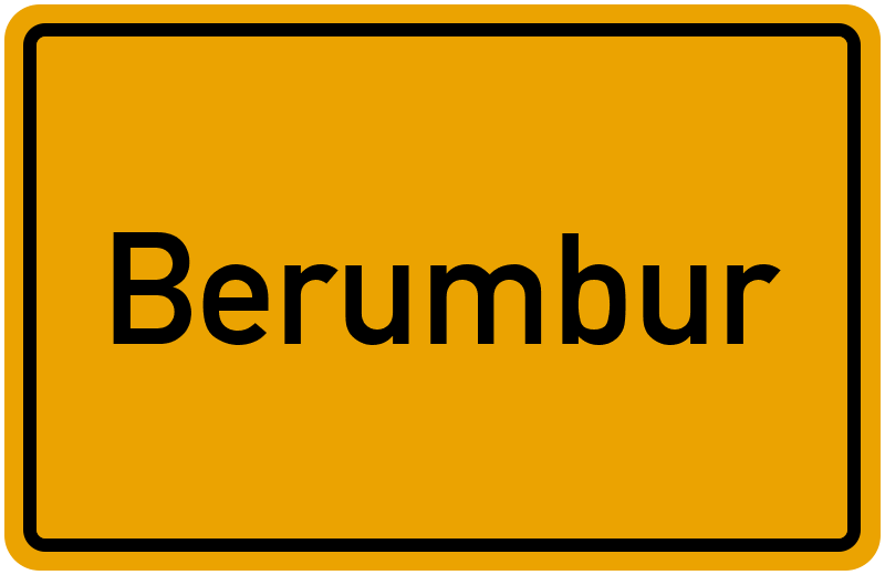 Ortsschild Berumbur