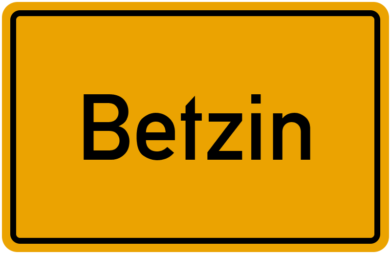 Ortsschild Betzin