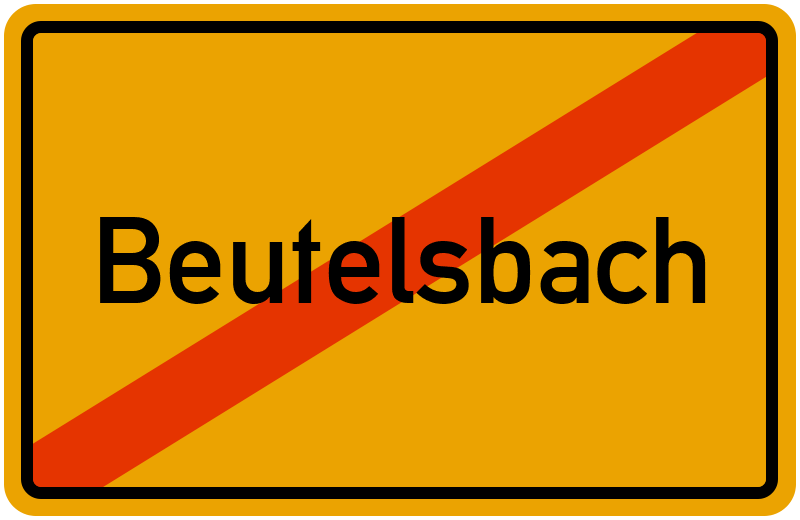 Ortsschild Beutelsbach