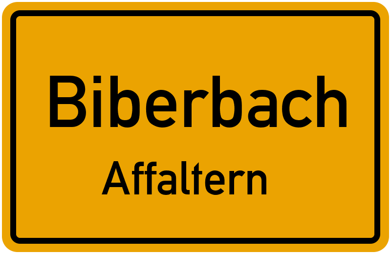 Ortsschild Biberbach