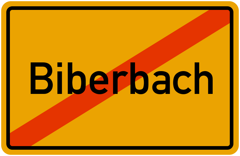 Ortsschild Biberbach