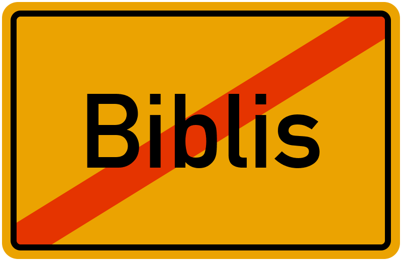 Ortsschild Biblis