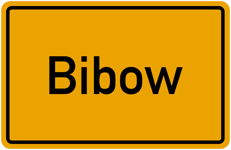 Ortsschild Bibow
