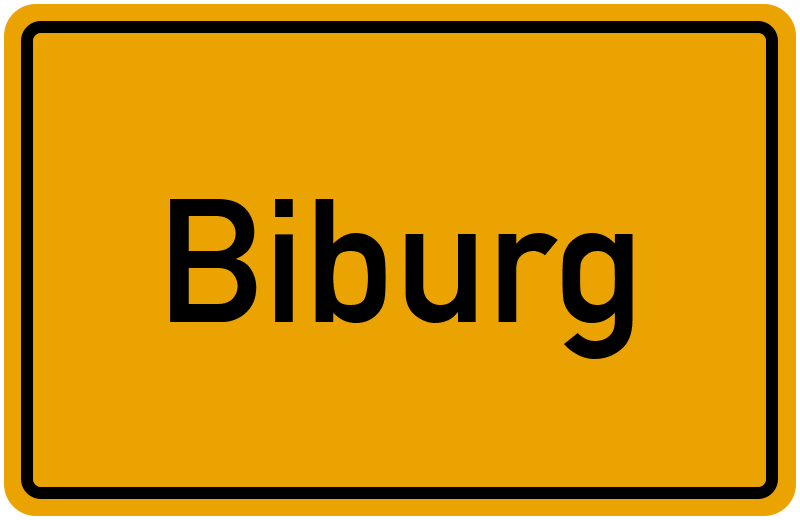 Ortsschild Biburg