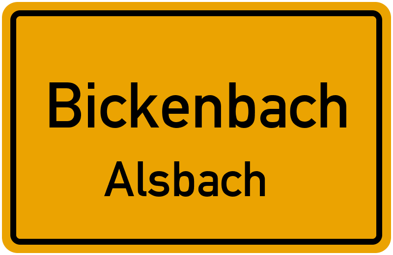 Ortsschild Bickenbach