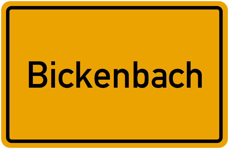 Ortsschild Bickenbach