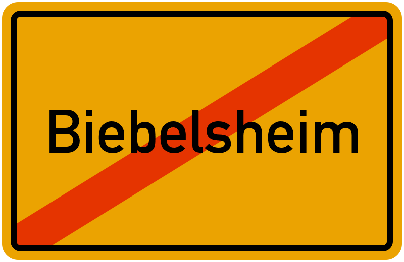 Ortsschild Biebelsheim