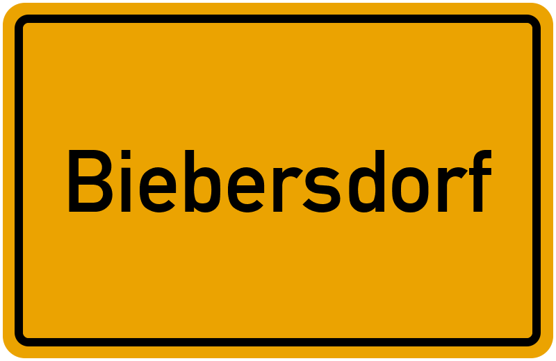 Ortsschild Biebersdorf