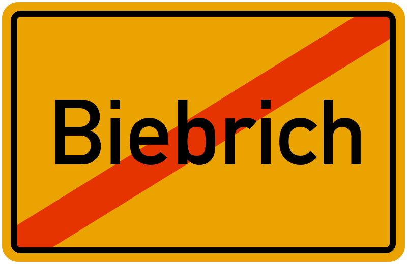 Ortsschild Biebrich