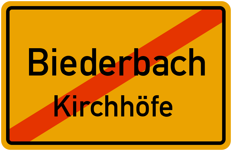 Ortsschild Biederbach
