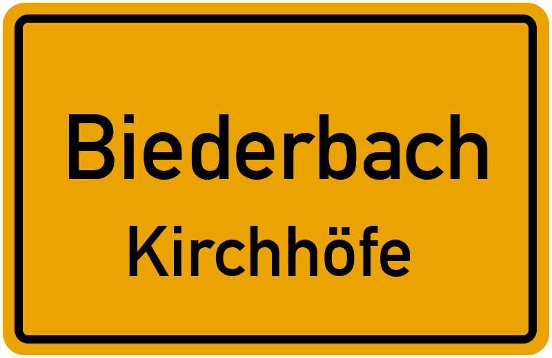Ortsschild Biederbach