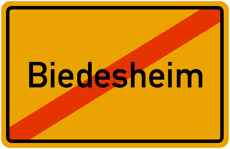 Ortsschild Biedesheim