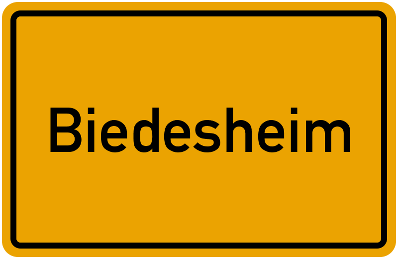 Ortsschild Biedesheim