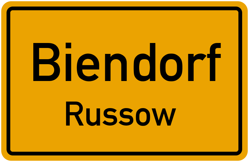 Ortsschild Biendorf