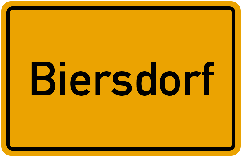 Ortsschild Biersdorf