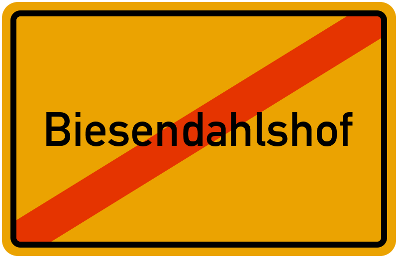 Ortsschild Biesendahlshof