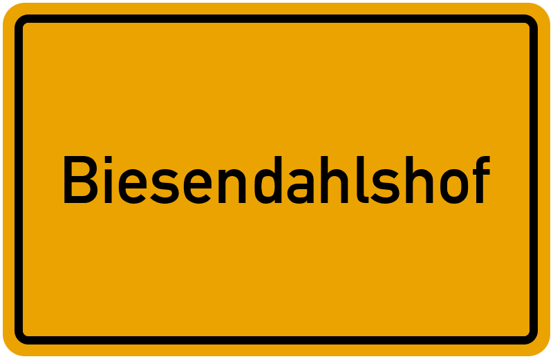 Ortsschild Biesendahlshof