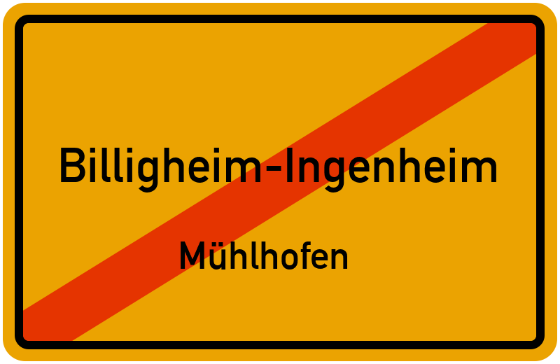 Ortsschild Billigheim-Ingenheim