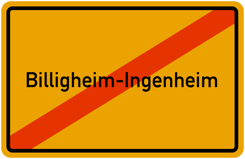 Ortsschild Billigheim-Ingenheim