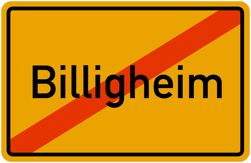 Ortsschild Billigheim