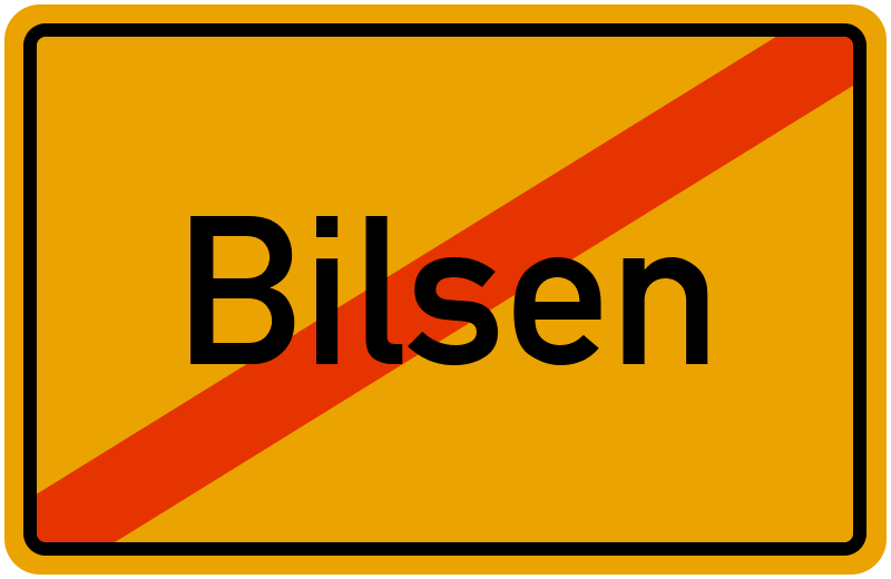 Ortsschild Bilsen