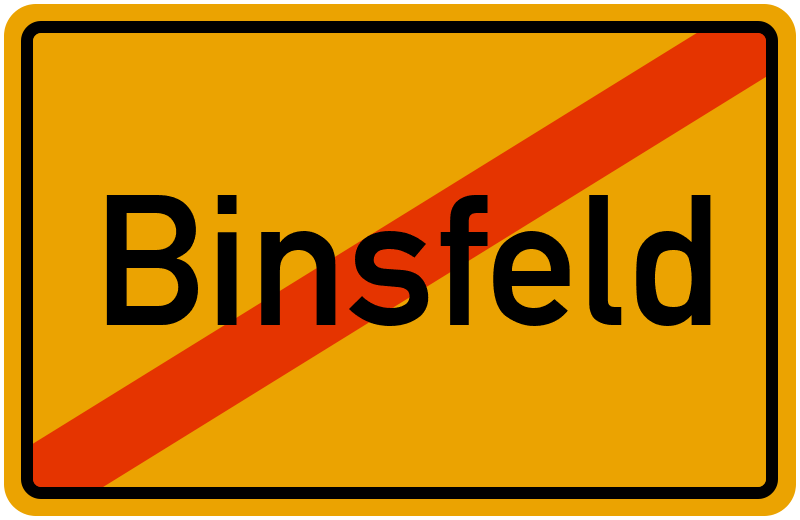 Ortsschild Binsfeld