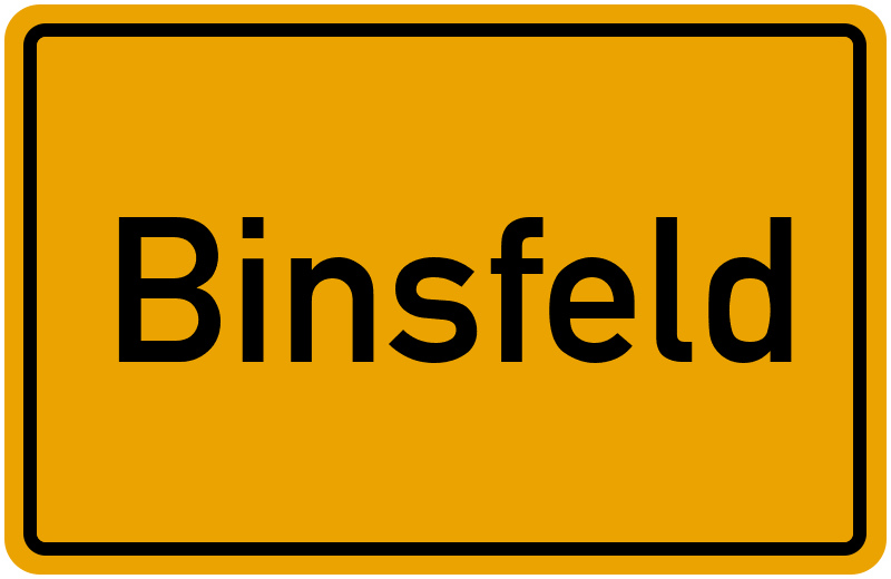 Ortsschild Binsfeld